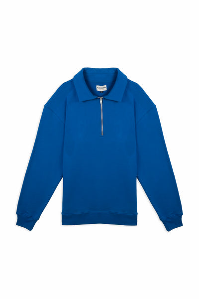 ULTRA LUXE Half Zip Sweater - Blue